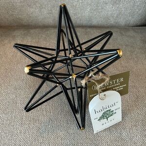 Habitat Decor Black Metal Star Décor with Gold Accents